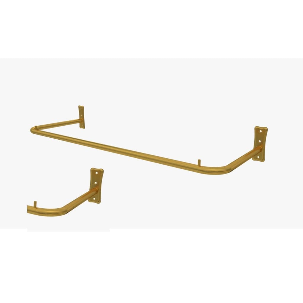 Arara para Roupas de Parede 1.00m Dourada