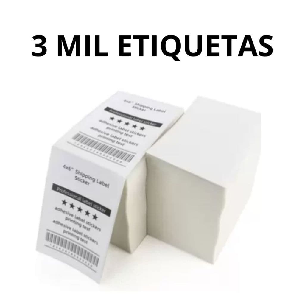 3000 Etiqueta Térmica Papel Adesivo 10x15CM Papel Térmico e Papel Contínuo