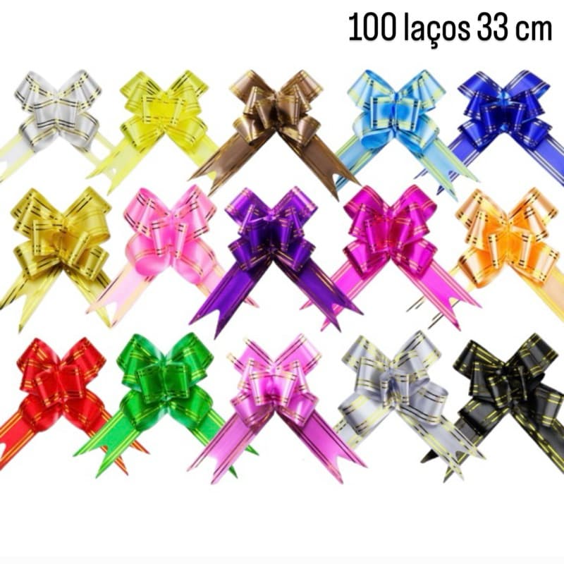 100 LAÇO FÁCIL 33 CM MÉDIO CORES A ESCOLHA OFF