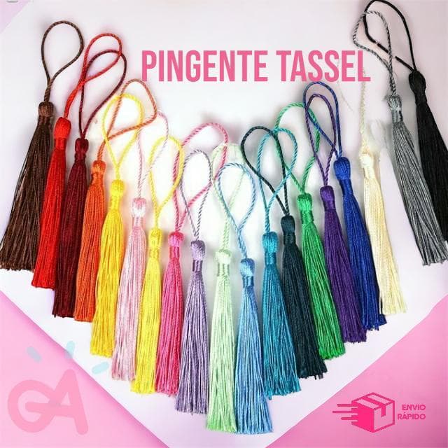 Pingente De Seda Tassel - 7.0 cm - Pacote com 100 unidades OU 10 unidades