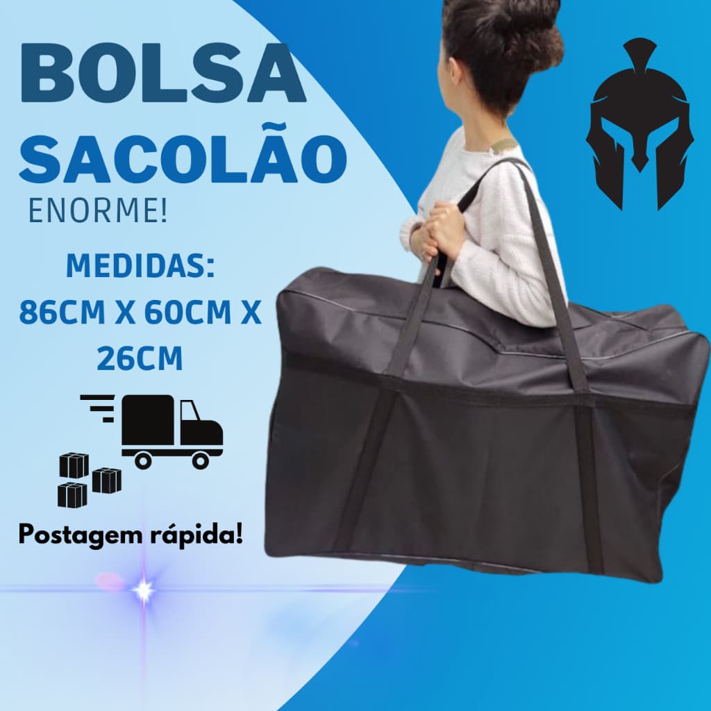 Bolsa Viagem Sacola Sacolão Grande Mudança Sacoleiras Compras Barato