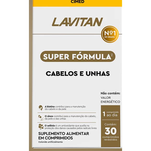 Lavitan Super Fórmula Cabelos e Unhas com 30 Cápsulas