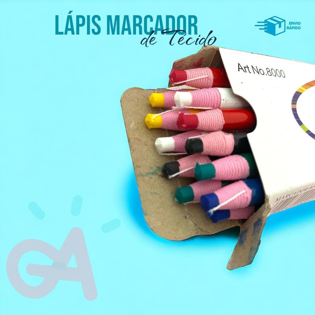 Lápis Marcador de Tecido para Costura e Alfaiate -  Nº 8000 - Caixa com 12un