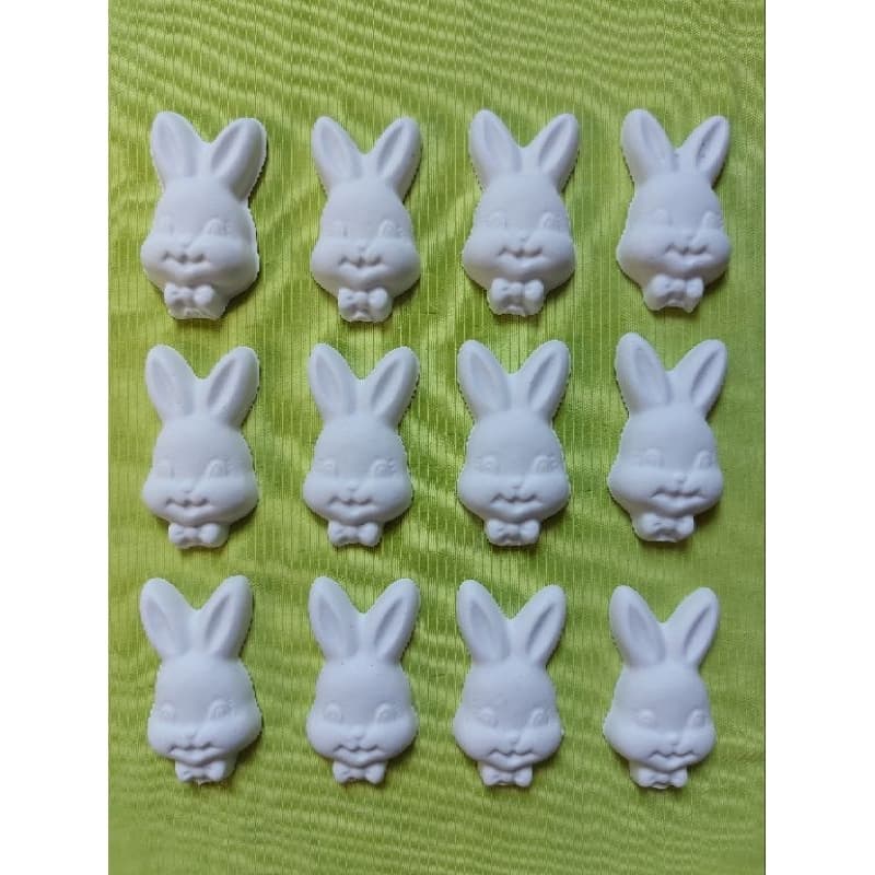 100 Peças de Gesso Cru TEMA COELHO DA PÁSCOA para colorir, pintar, Recreação Infantil