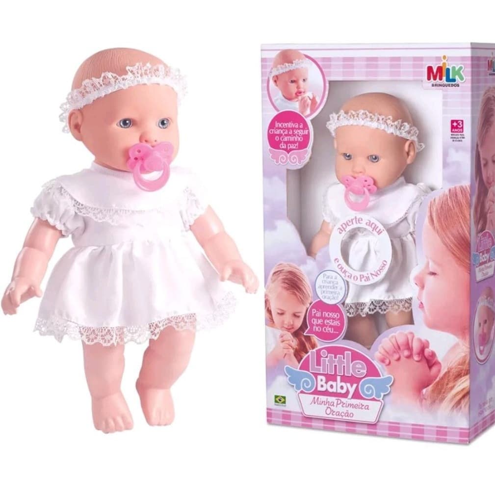 Boneca Little Baby Minha Primeira Oração- Reza O Pai Nosso