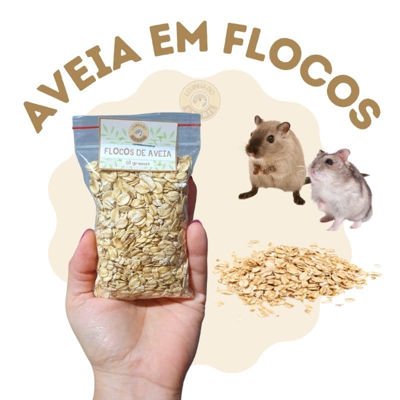 Aveia em Flocos grossos para petisco de roedores