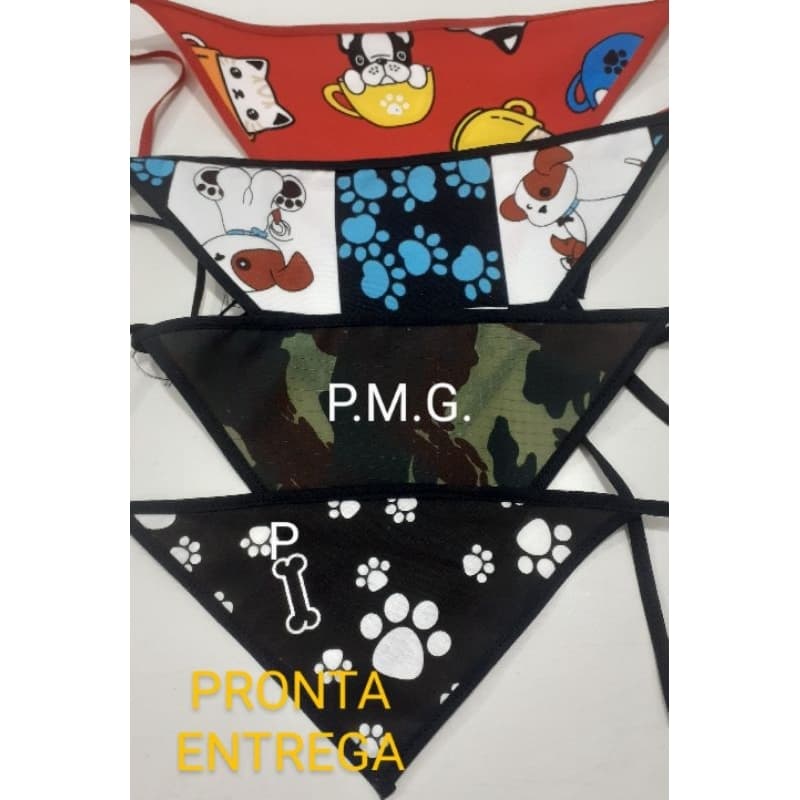 50 bandana para petshop banho e tosa P M G Pronta Entrega