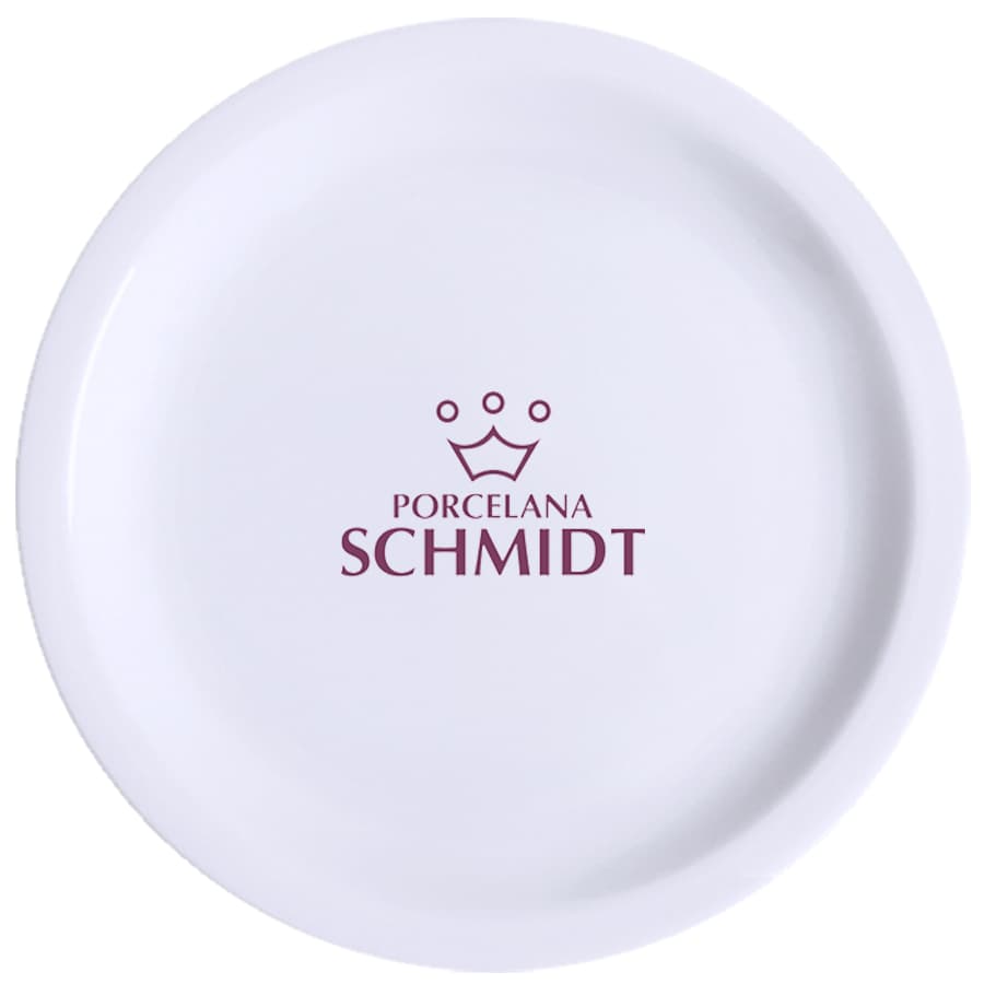 Jogo 6 Pratos Rasos 26cm Protel Restaurante Hotel Porcelana Branca Schmidt