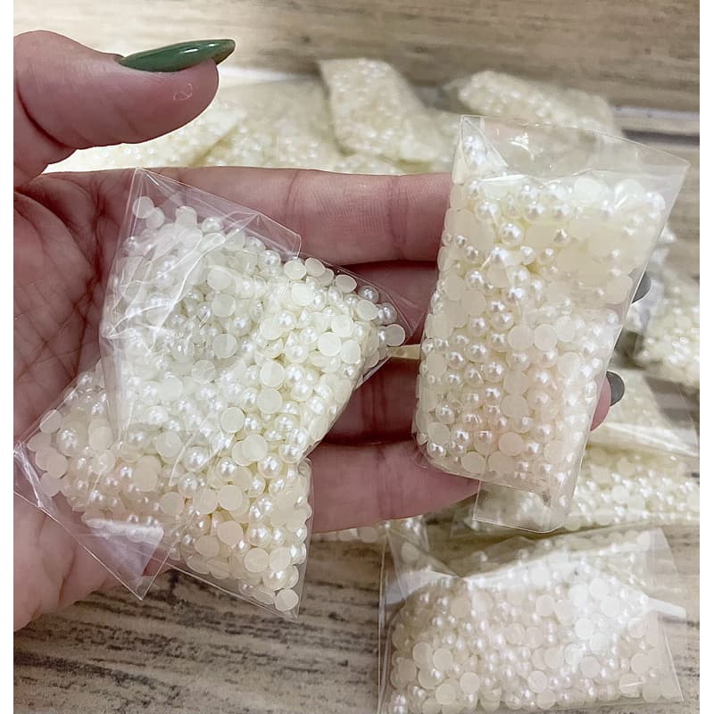 meia pérola para colagem 4mm 500 ou 1.000 peças