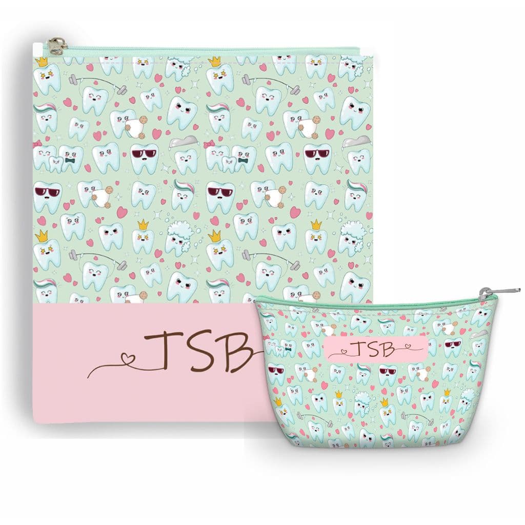 Kit Porta Jaleco e Necessaire TSB Técnico em Saúde Bucal