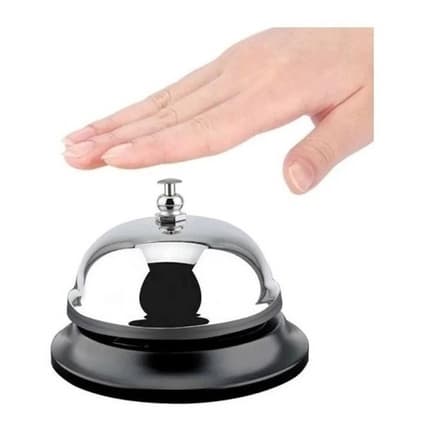 Campainha Sino De Mesa Pequeno Balcão Restaurante Hotel Loja Bar 5X6CM