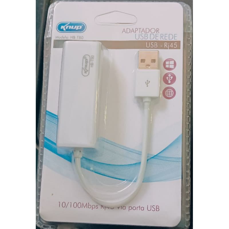 adaptador para cabo de rede com USB compatível computador novo a pronta entrega.