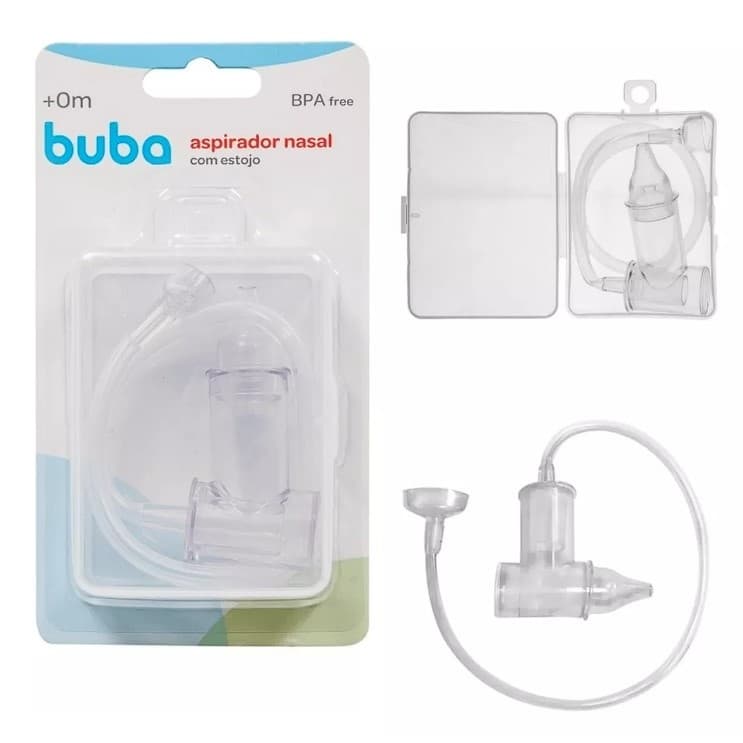 Aspirador Nasal Bebe De Silicone Sugador Com Estojo Buba