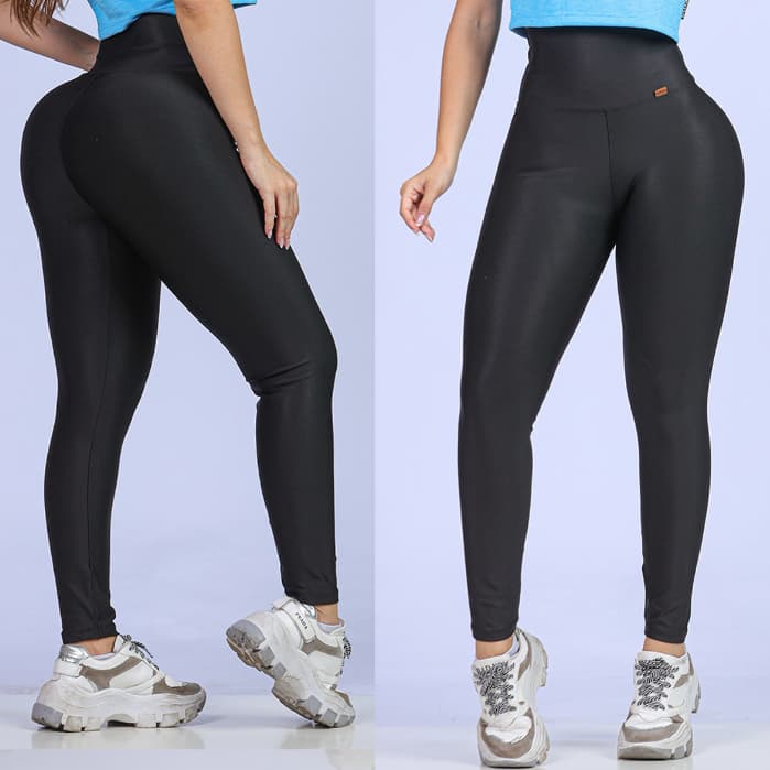 calça Legging para academia e passeio leg modeladora afina cintura empina bumbum zero transparência musculação feminina