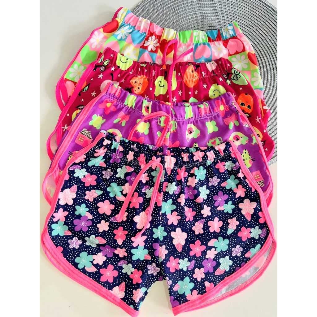 KIT 3 short verão infantil ESTAMPA E CORES SORTIDAS