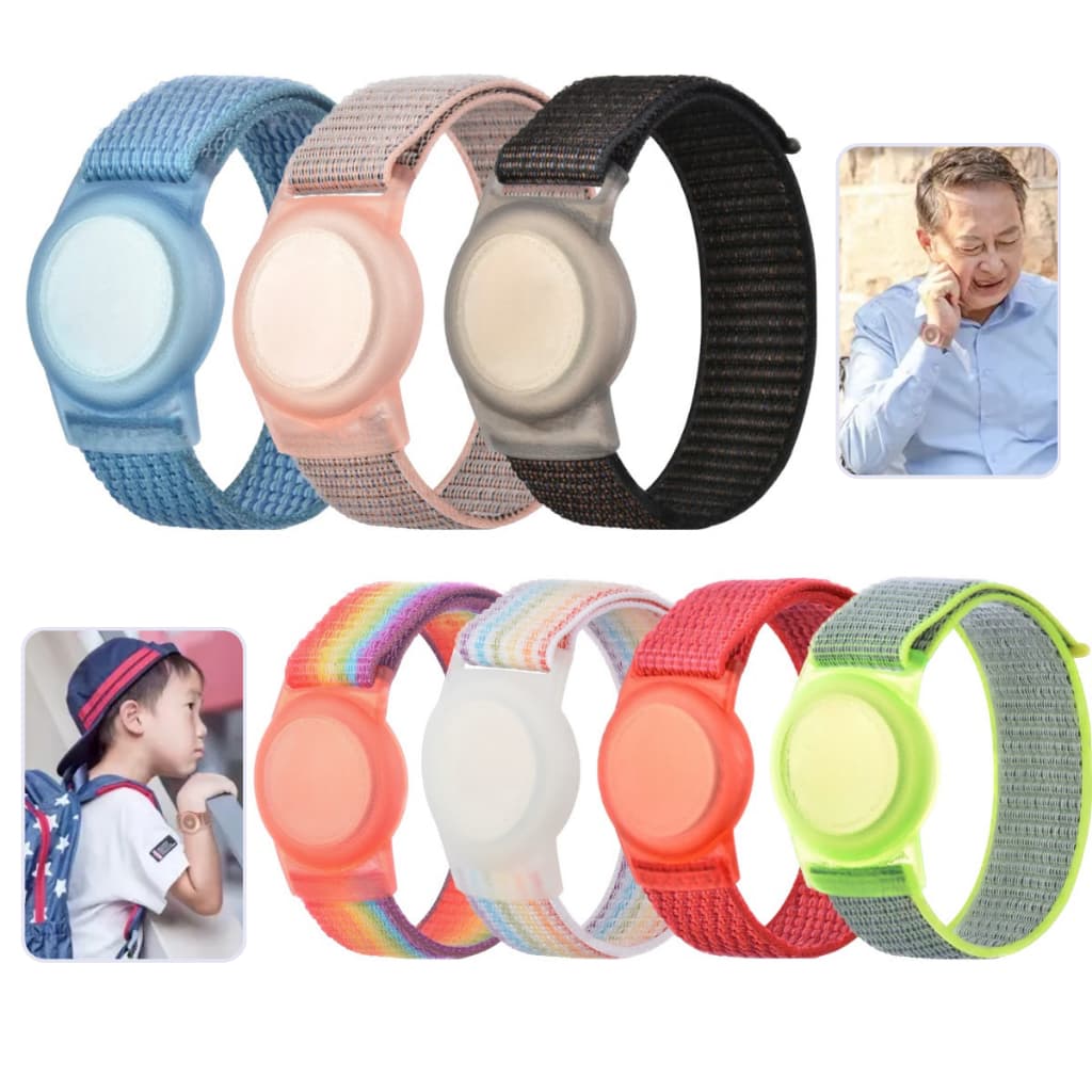 PULSEIRA NYLON COMPATÍVEL COM RASTREADOR AIRTAG  *(NÃO ACOMPANHA RASTREADOR)*