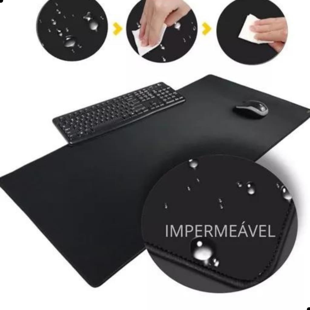 Mouse Pad 90x40 Mousepad Gamer Imperméavel Extra Grande Speed Bertô Desk Pad Preto a Prova d'agua