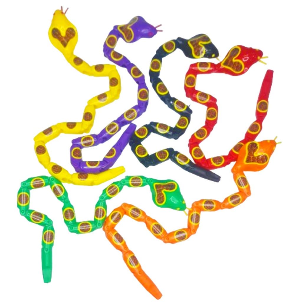 2 Cobra Maluca Articulada Plástico Brinquedo Kit Festa Lembrancinha Prenda