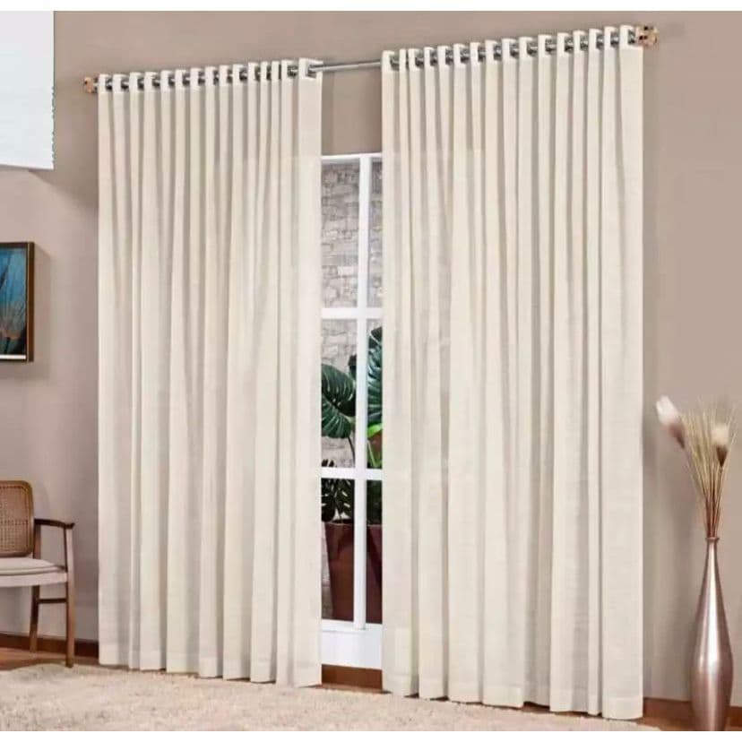 Cortina Linho Voil Flame 6,00mts X 2,50mts Linho Ideal para Quartos e Salas