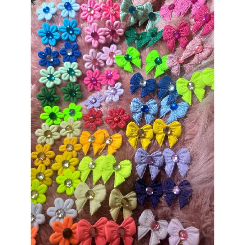 20 Lacinhos e Florzinhas Pet Shop Adesivas