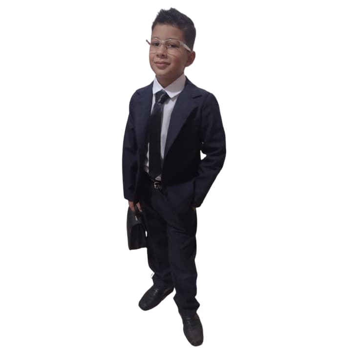 Terno Infantil Social - Kit 5 Peças - Paletó, Calça, Camisa, Gravata e Cinto
