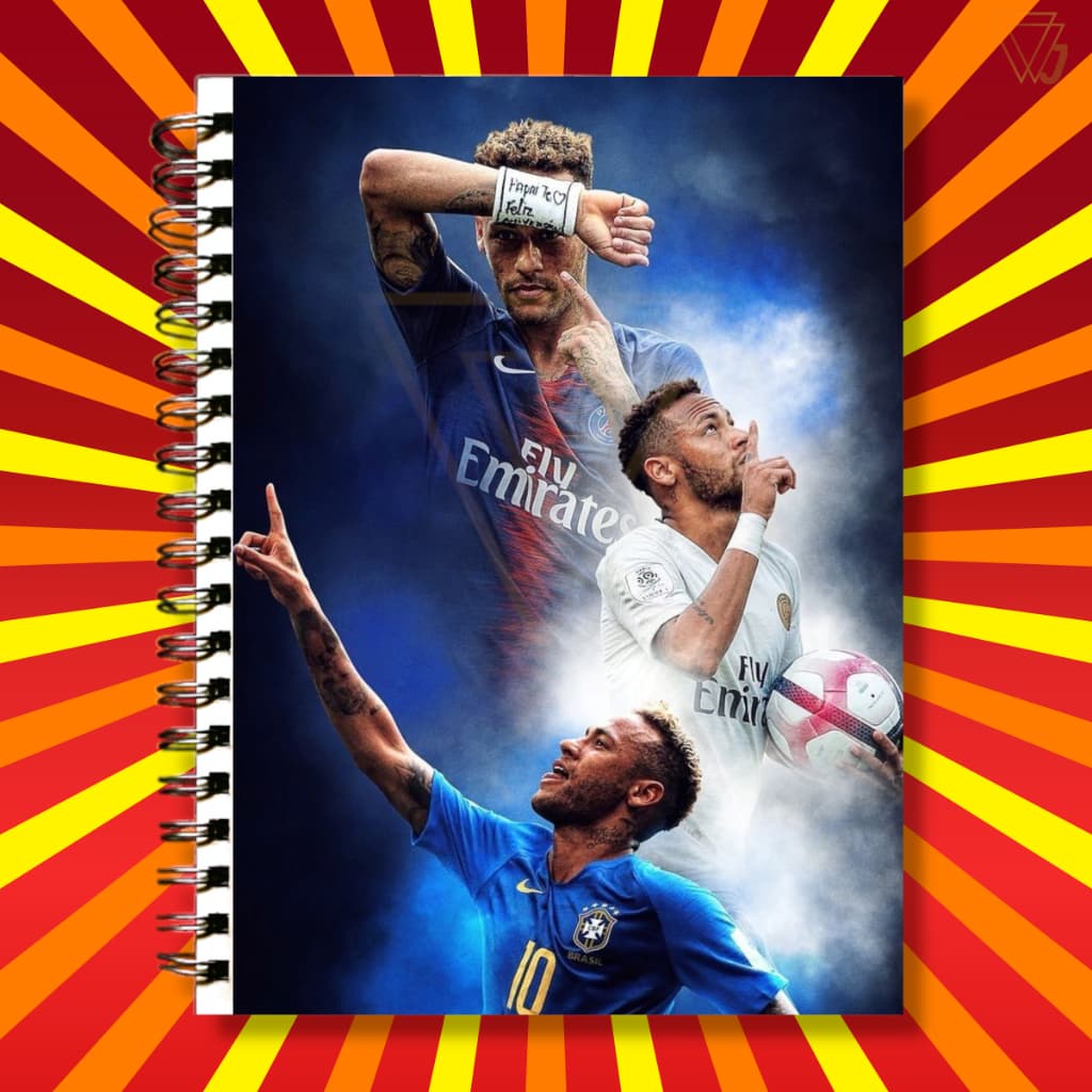 Adesivo Para Capa de Caderno Neymar Jr Jogador Camisa 10  Top Excelente Qualidade