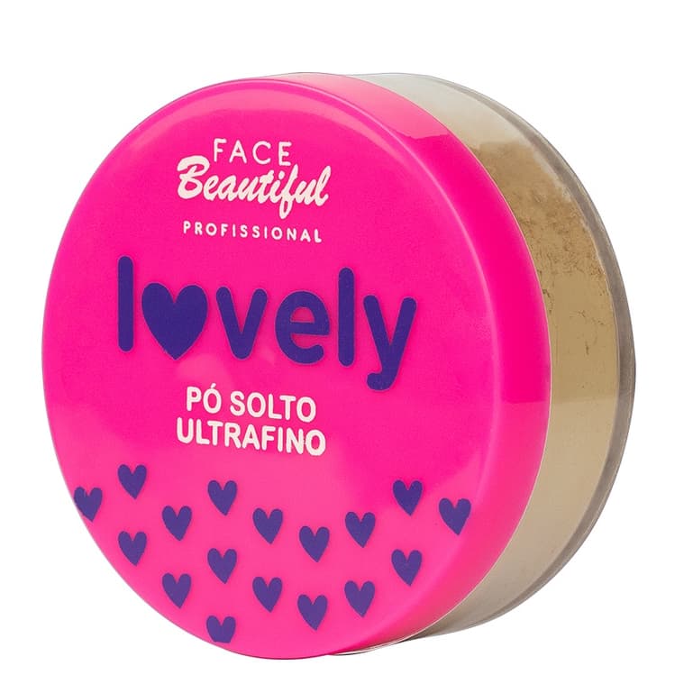 Pó Solto Facial Lovely Ultrafino Face Beautiful