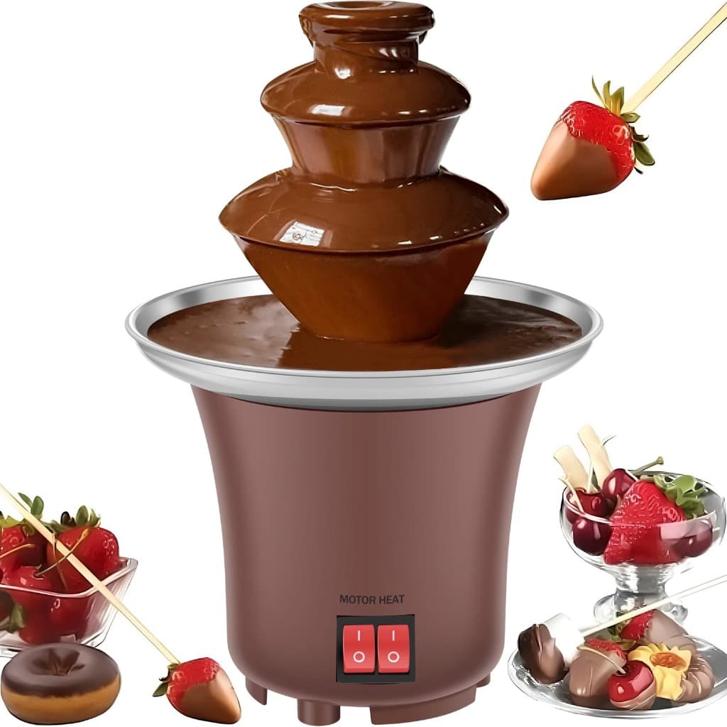 Mini Cascata Chocolate Panela Elétrica Fondue Fonte de Chocolate