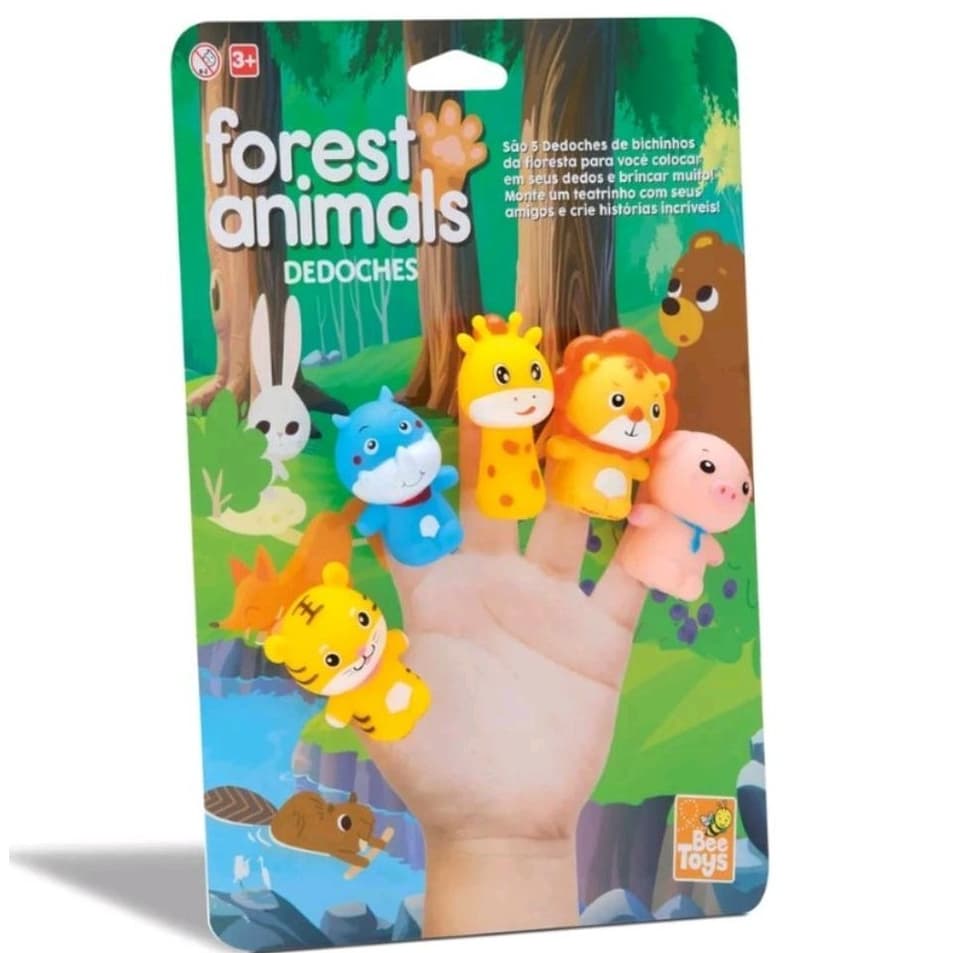 Fantoche De Dedo Dedoche Bichinhos De Brinquedo Modelos Animais Da Floresta - Bee Toys -