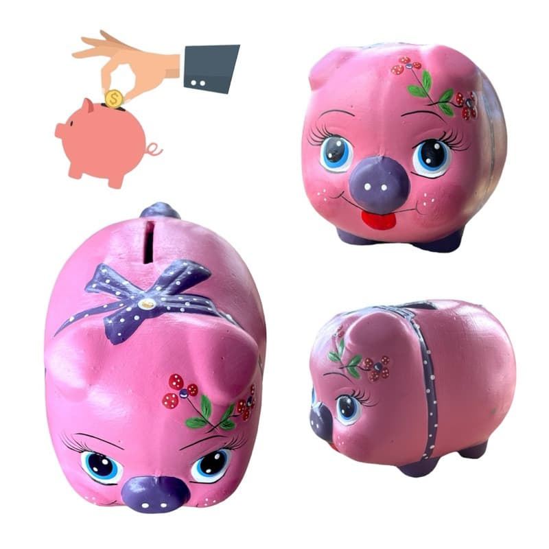 Cofre Cofrinho Porquinho Porco Ideal Guardar Moedas Faiança Qualidade Decorativo Economia Dinheiro