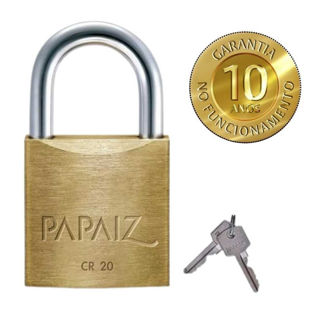 Cadeado Papaiz Original 20 25 30 35 40 45 e 50mm 60mm 70mm Linha Clássica ou de Segredo
