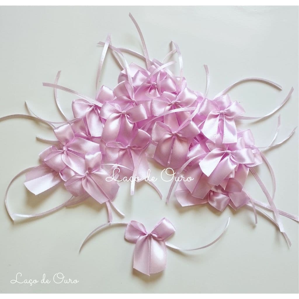 Laço/lacinho De Cetim N°3 5 X 5,5 / 45 Unidades Com Fita Para Amarração, Ideal Para Lembrancinhas.