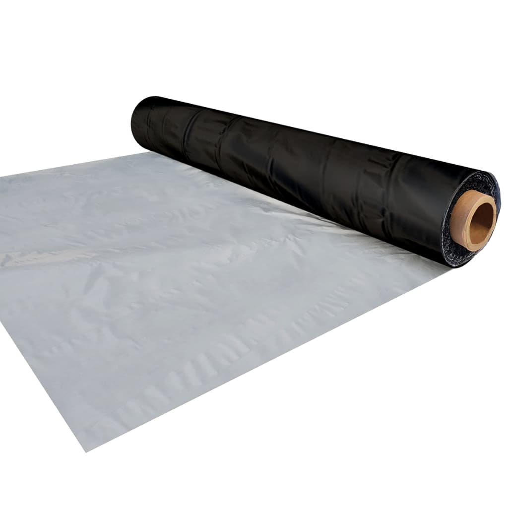 Plastico Mulching Liso Preto e Branco 1,60x12m Para Cobertura Solo Cultivo de Morango Tomate