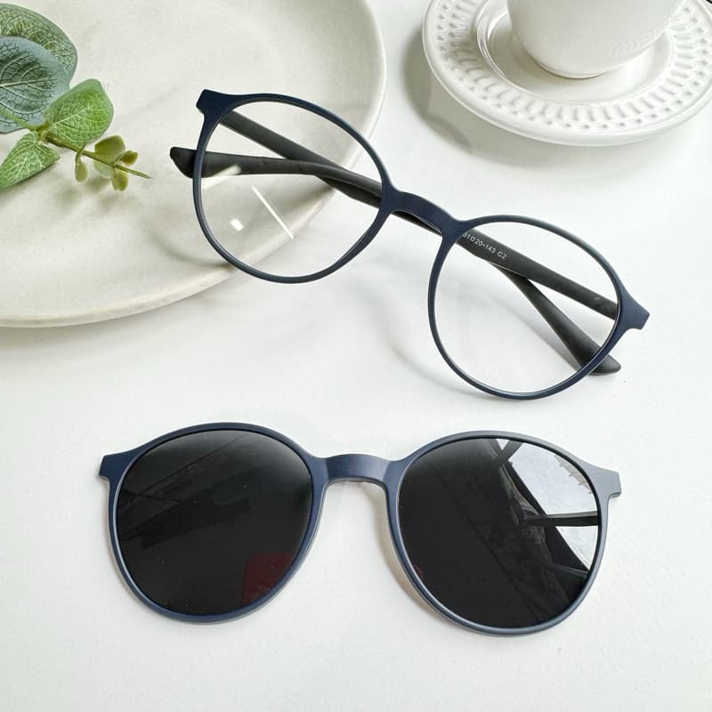 Armação De Óculos Clipon 2 EM 1 Redondo Menor unissex 5803