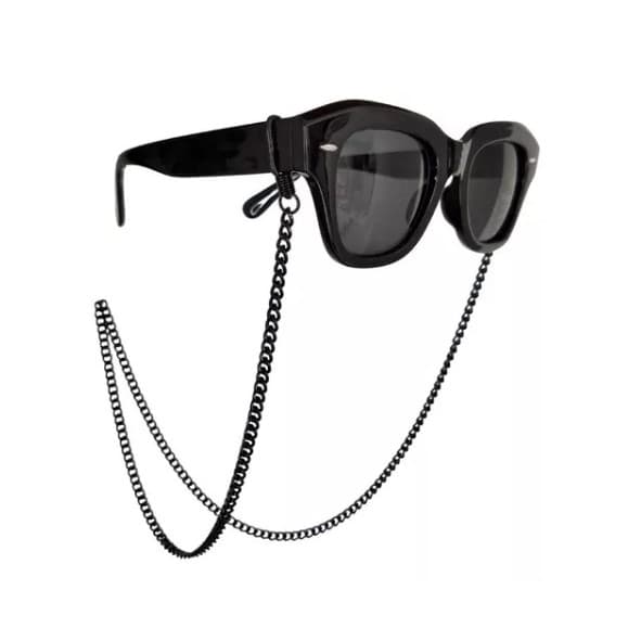 Cordão Corrente de Óculos Preta Fina Salva Óculos Resistente Strap Para Óculos de Grau e Sol