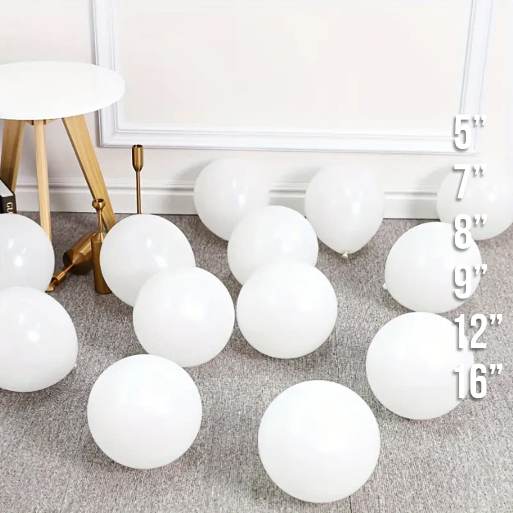 Balão Branco Bexiga Branca Todas Polegadas - Latex - Cores Lisas - Varias Quantidades