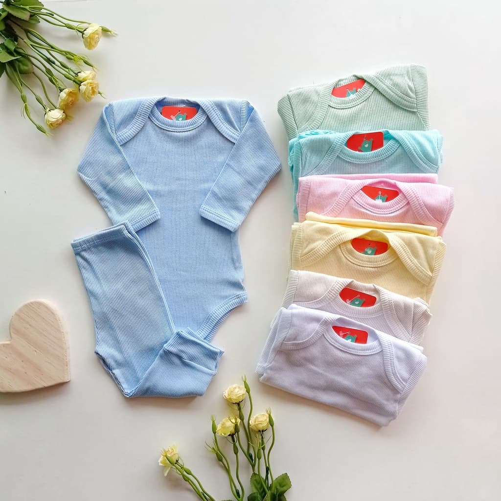 Kit Conjunto 2 Peças Body Manga longa E Mijão enxoval e Maternidade