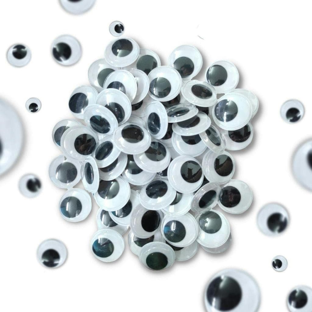 Olhinhos Móveis Para Artesanato 8 / 10 / 12 / 15 / 20 mm - Com 100 Unidades - MGX