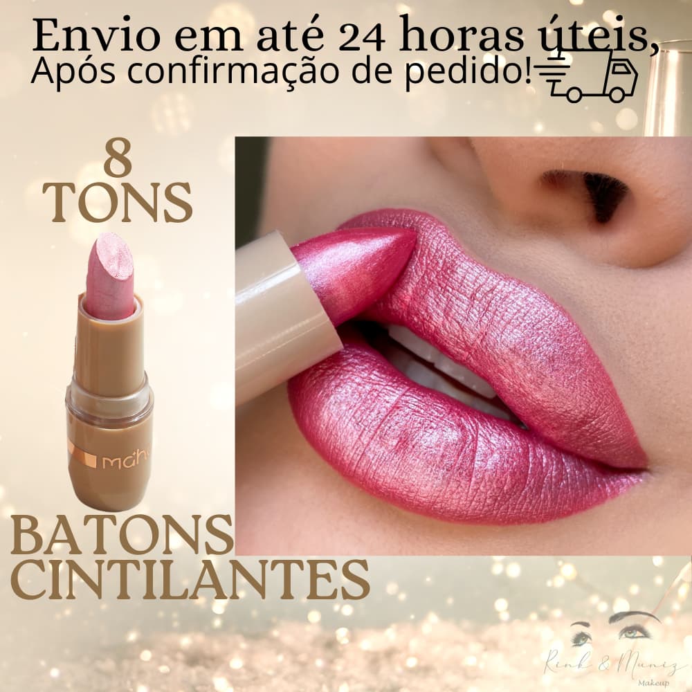 Batom Bala Bastão Mahav Cintilante Dia a Dia Shine