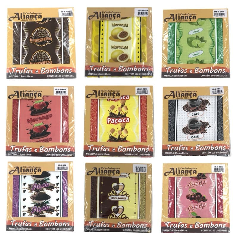 Embalagem para trufas 15x16cm 100un
