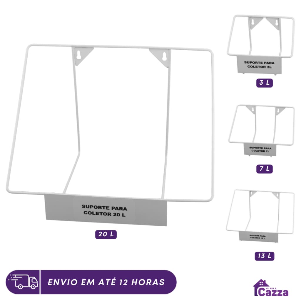 Suporte para Caixa Coletora 3L, 7L, 13L, 20L Material Perfurocortante