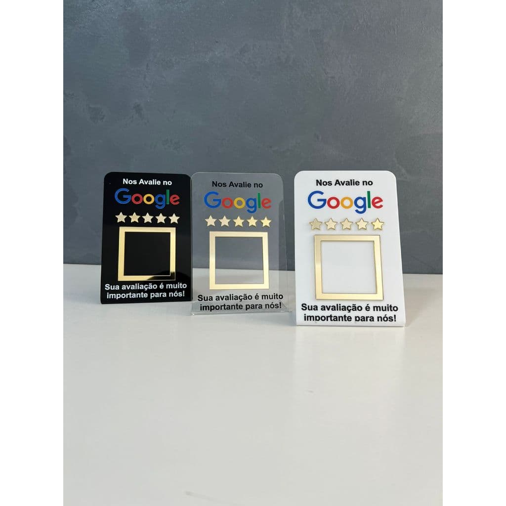 Display / Placa de Balcão para Google Avaliação
