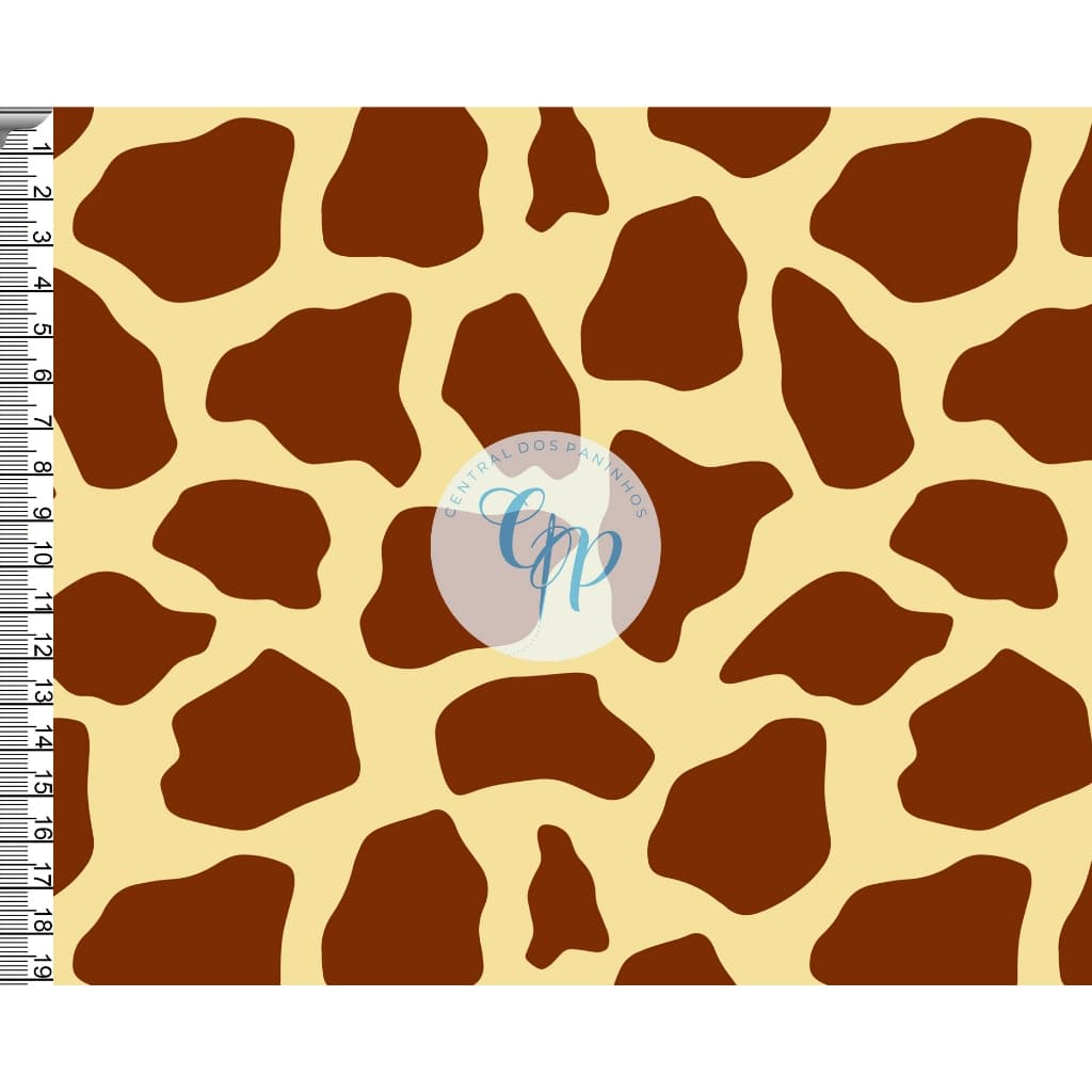 Tecido tricoline, microfibra ou gabardine - Manchas de girafa - 0.50CM