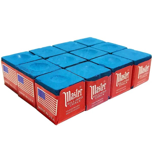 Giz Master Azul Kit 12 Unidades bilhar e sinuca Master