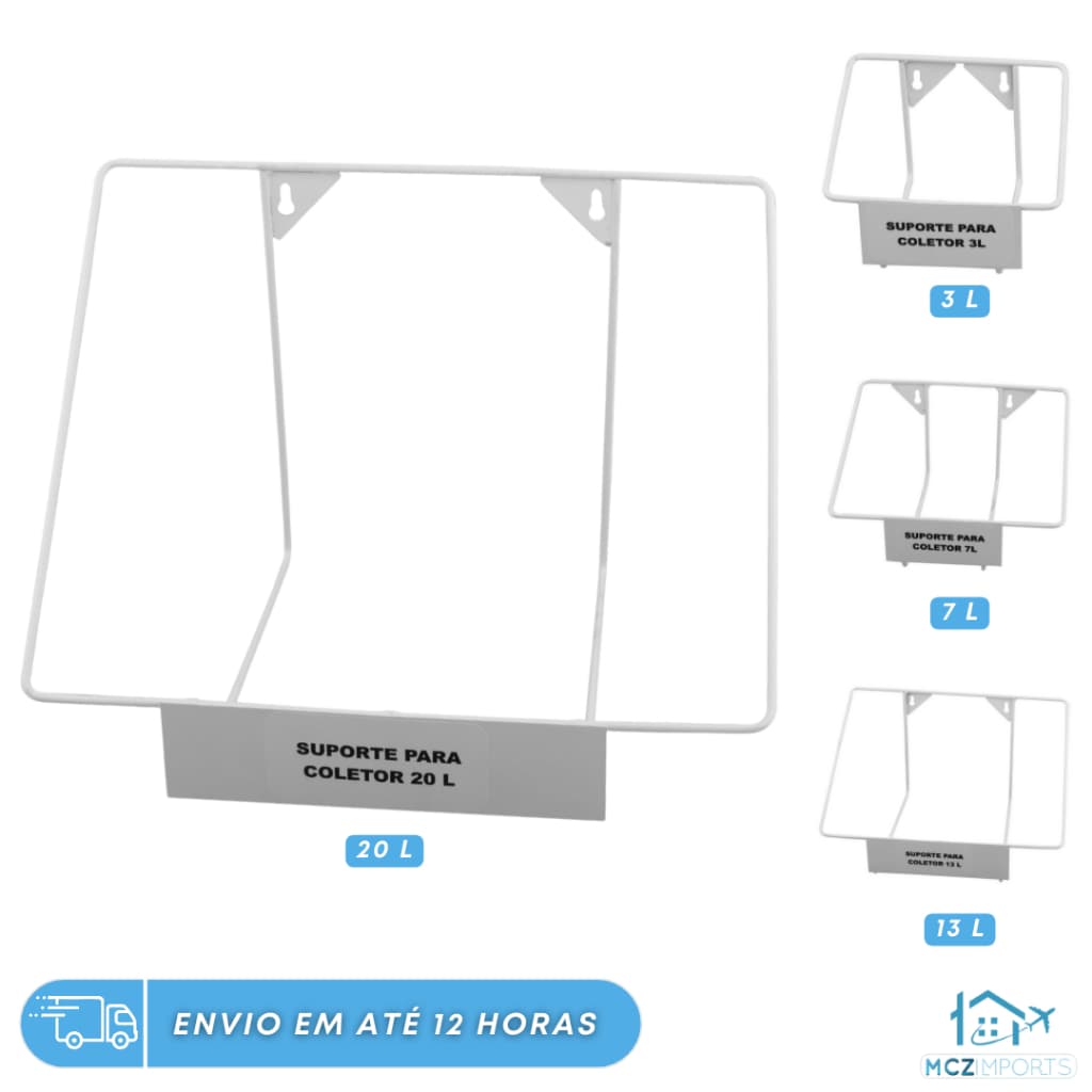 Suporte para Caixa Coletora 3L, 7L, 13L, 20L Material Perfurocortante