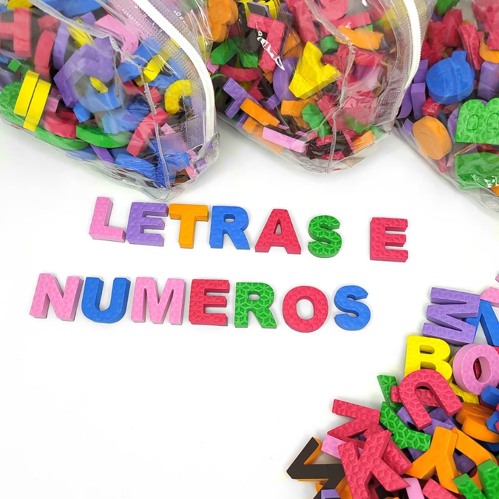 Alfabeto Magnético 88 Letras Com Imã E 30 Números Imantados