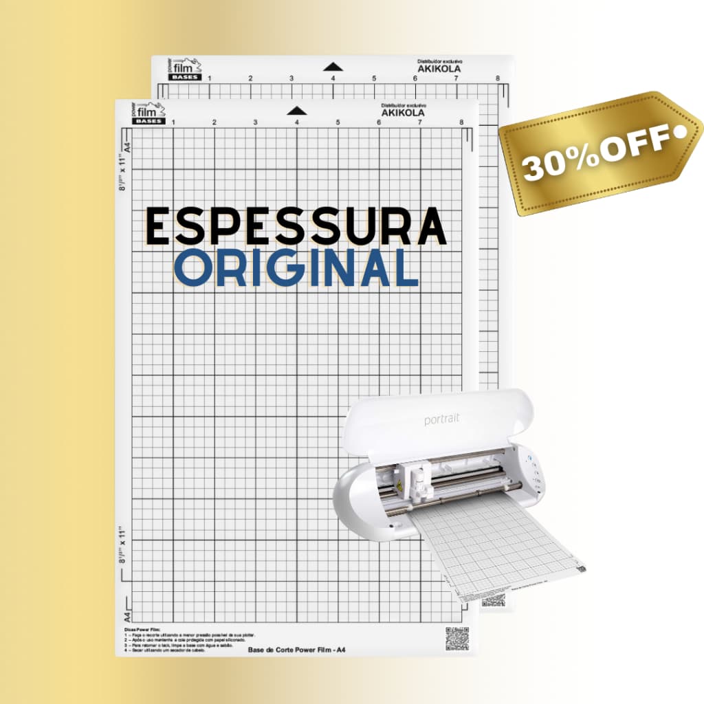 Kit 2 Bases A4 Transparentes Para Silhouette Portrait, Portrait  1, 2, 3  - Cameo, Cameo 2 e 3 - Com Cola