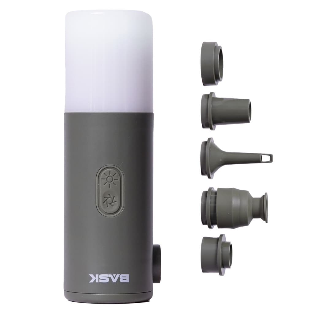 Bomba de Ar Automática Com Lanterna LED 2 em 1 Portátil Recarregável Bask