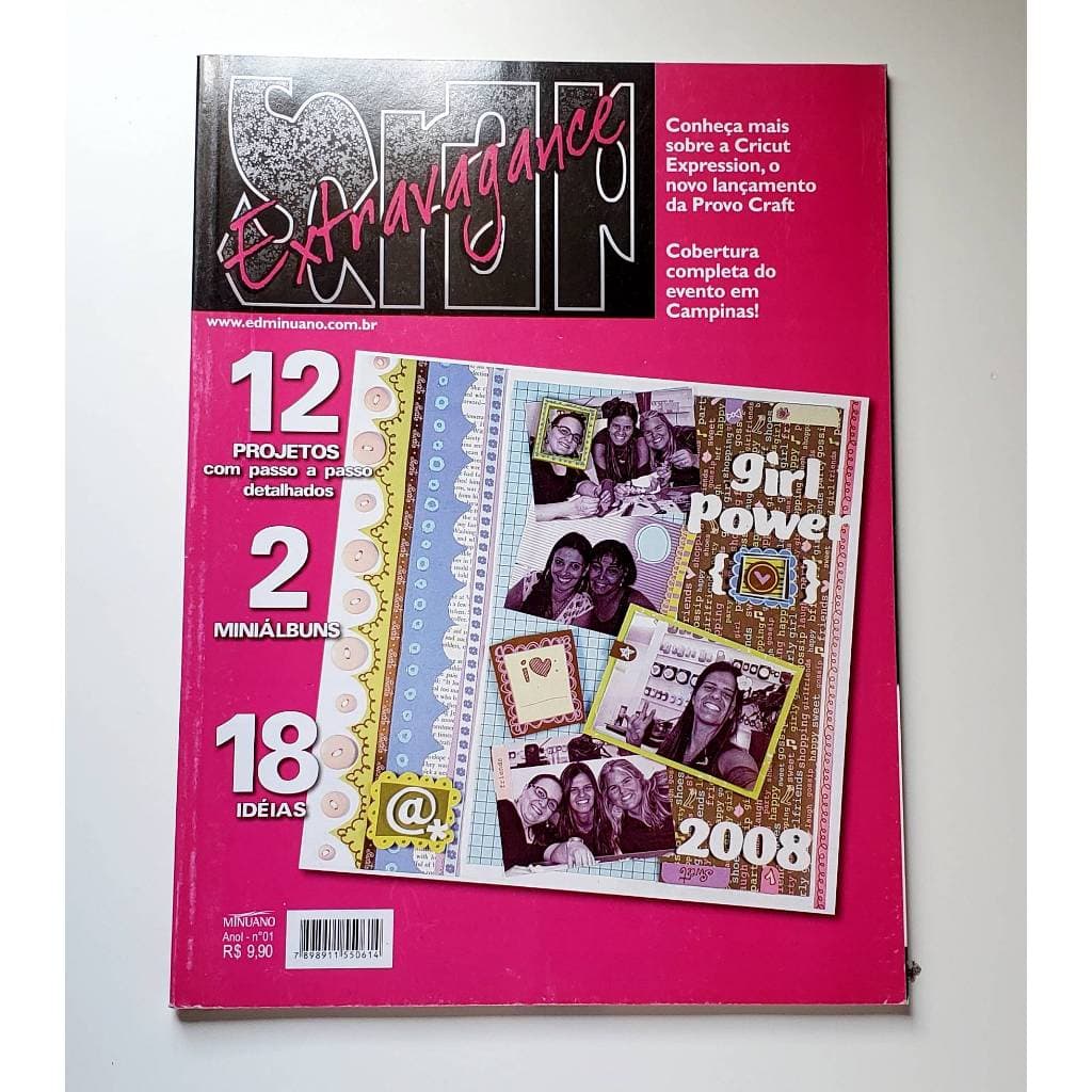 Revista Scrap Extravagance 1 12 Projetos 2 Mini álbuns 18 Idéias