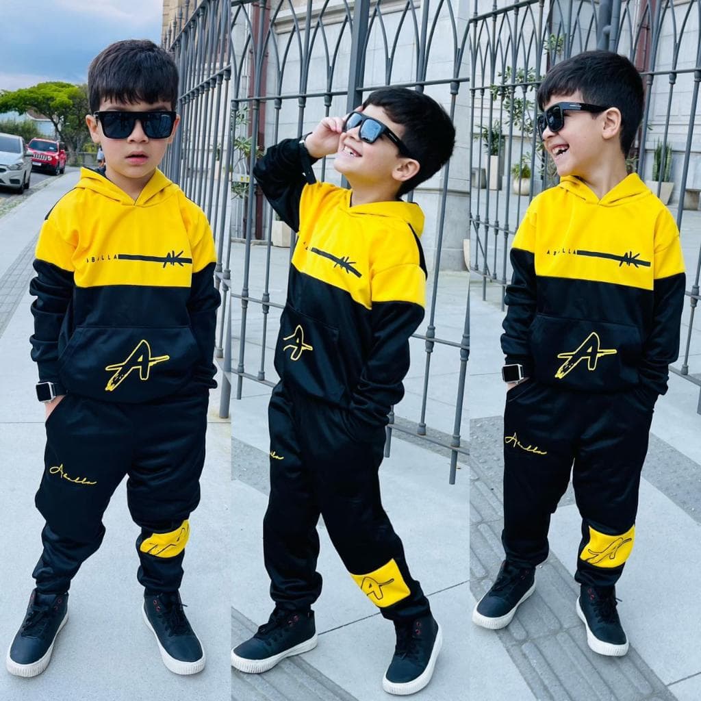 Conjunto Infantil Moletom Chimpa Agasalho Menino Veste 2 a 14 Anos